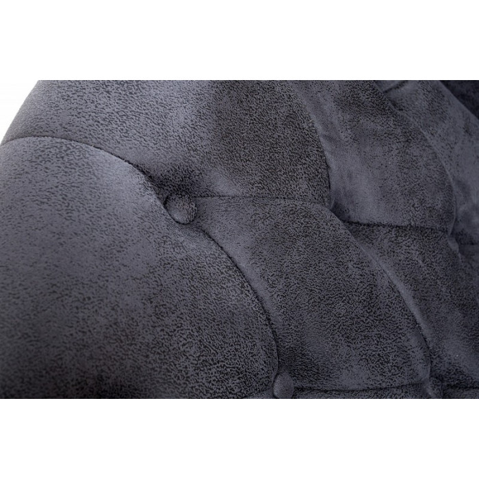 INGLESE Chesterfield Ohrensessel grau