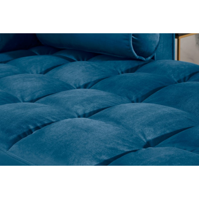COZY VELVET modernes Sofa, blauer Samt 260 cm
