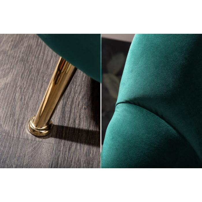 ARIELLE modernes Sofa Samt türkis 220 cm