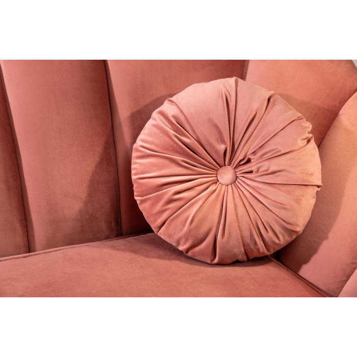 ARIELLE modernes Sofa Samt altrosa 220 cm