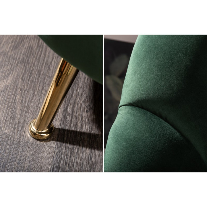 ARIELLE modernes Sofa Samt Flasche grün 220 cm