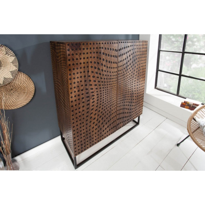ILLUSION designová komoda masiv mango, 120 cm