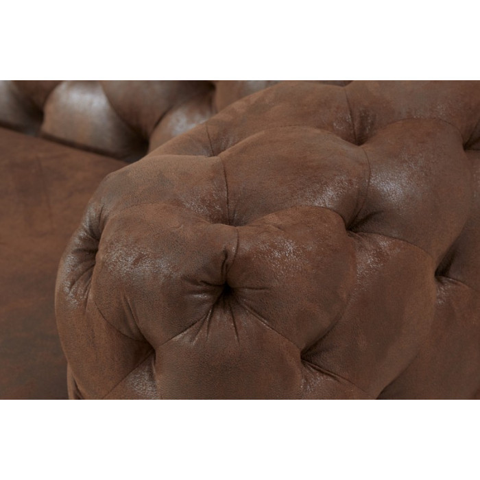 MODERN BAROCK Chesterfield Sofa antik braun, 240 cm