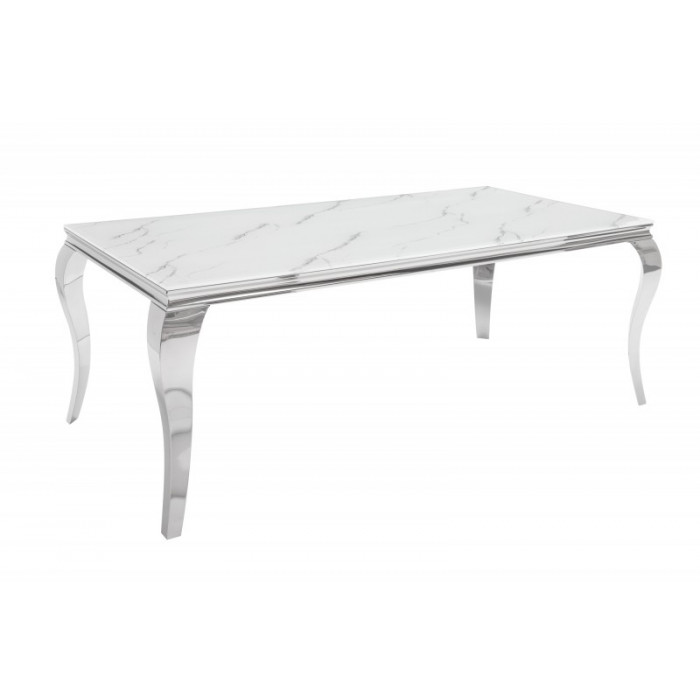 MODERN BAROCK Luxus Esstisch weißer Marmor 180 cm