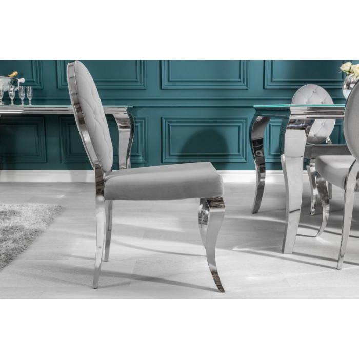 MODERN BAROCK Luxus-Stuhl grau