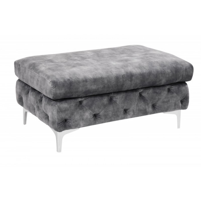 MODERNER BAROCK-Hocker in Dunkelgrau