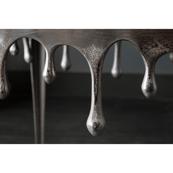 LIQUID LINE S Design Beistelltisch silber 44cm