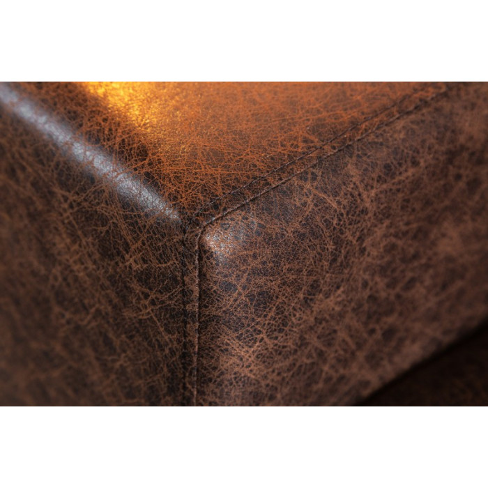LOUNGER luxusní hnědá vintage pohovka 220 cm