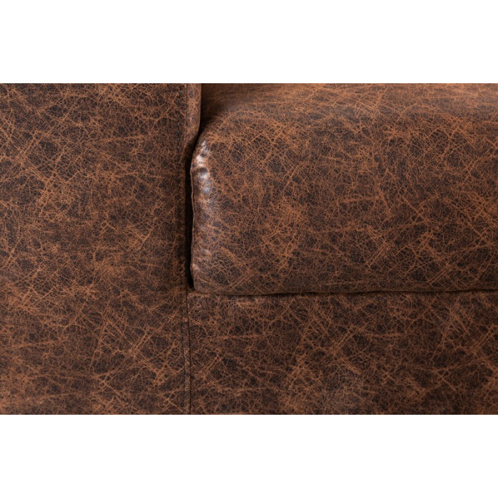 LOUNGER luxusní hnědá vintage pohovka 220 cm