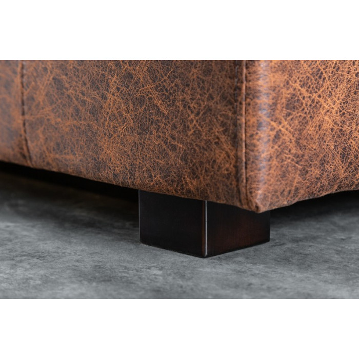 LOUNGER luxusní hnědá vintage pohovka 220 cm