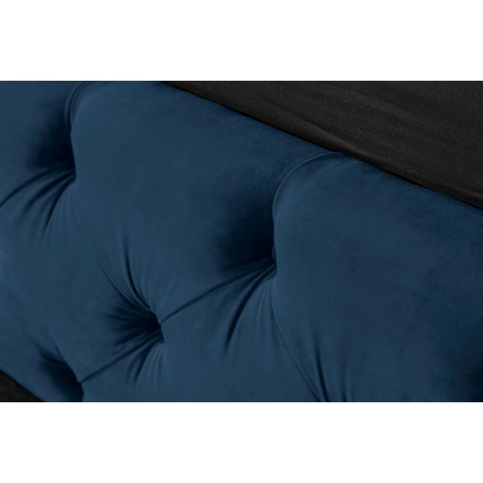 PARIS Luxusbett 180x200cm blau Samt