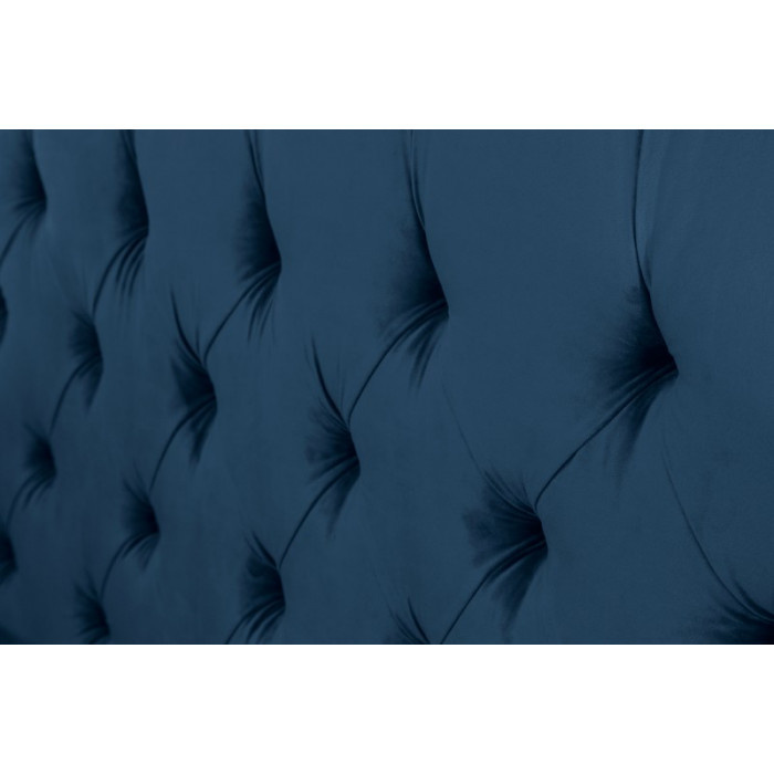 PARIS Luxusbett 180x200cm blau Samt