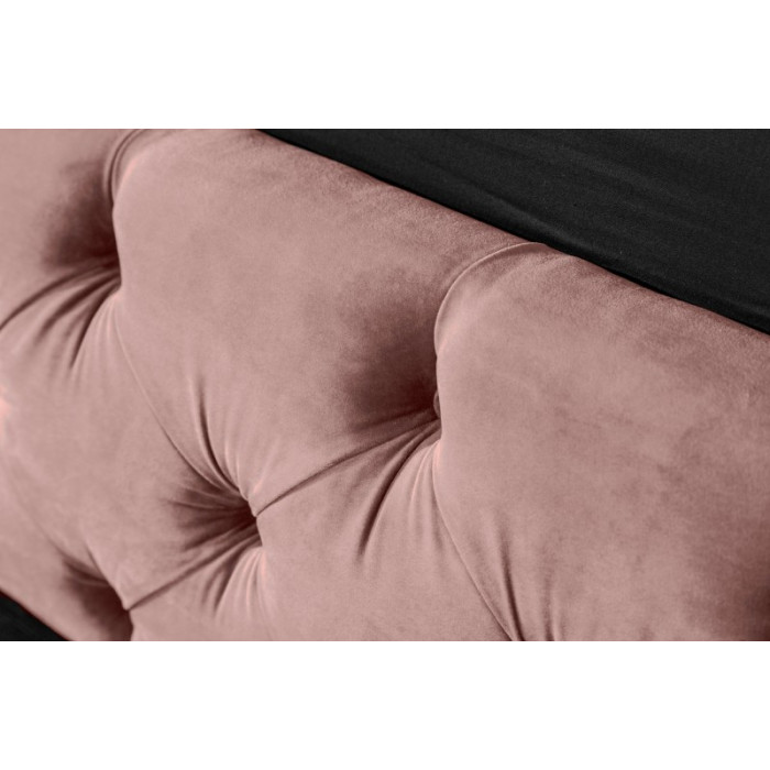 PARIS Luxusbett 160x200cm rosa Samt