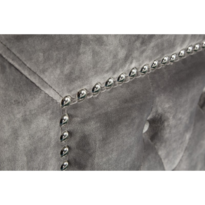 EXTRAVAGANCIA Luxusbett 180x200cm grau Samt