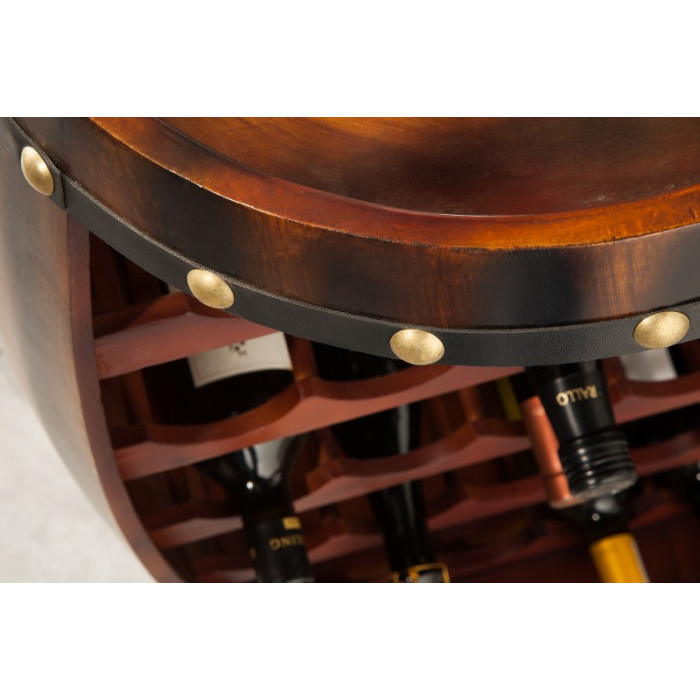 BODEGA vinotéka ve tvaru sudu hnědá 80 cm