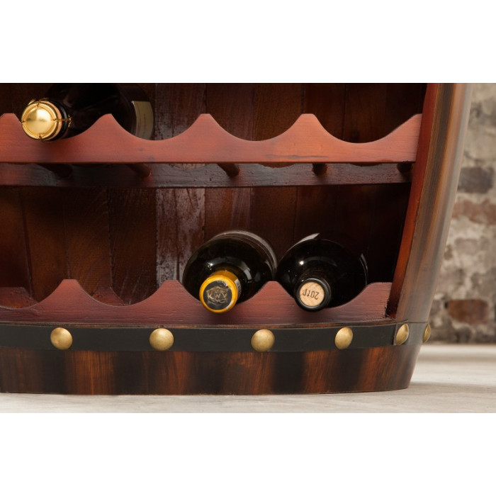 BODEGA vinotéka ve tvaru sudu hnědá 80 cm