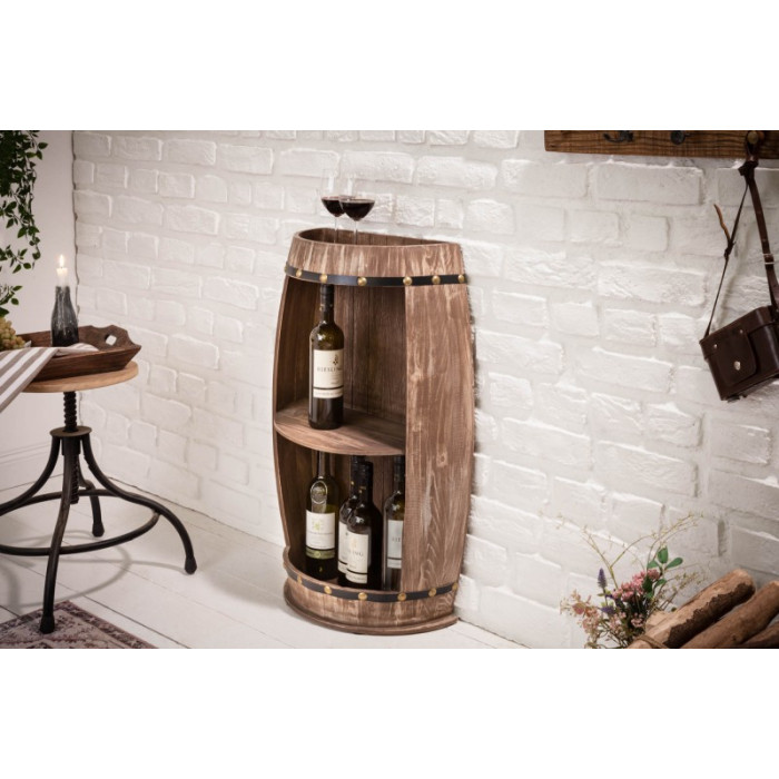 BODEGA Weinschrank in Form eines Fasses natur 79 cm
