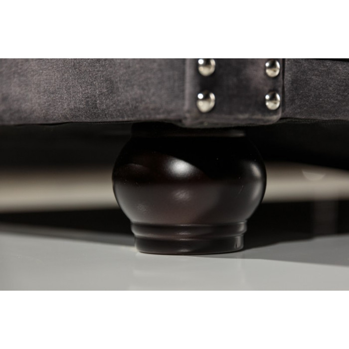 CHESTERFIELD Dreisitzer-Sofa Samt grau