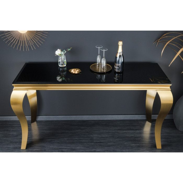 MODERN BAROCK Konsolentisch schwarz gold opal 145cm