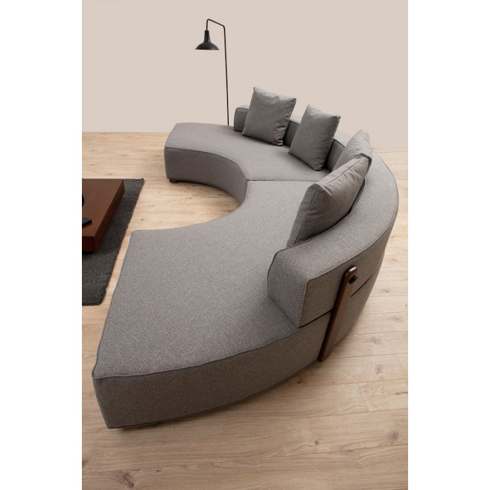 GONDOL Ecksofa-Garnitur grau