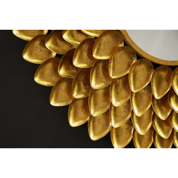 FLOWER zlaté design zrcadlo 90 cm