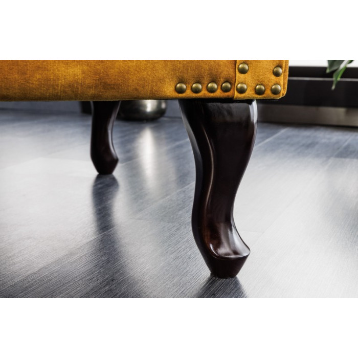 INGLESE Chesterfield Ohrensessel Antique Senfgelb