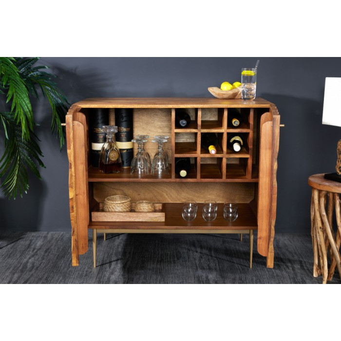 STONE FINISH barová skříňka 90cm Sheesham